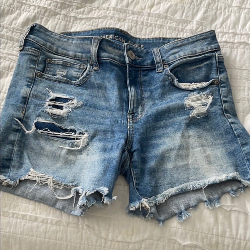 American Eagle midi denim shorts
